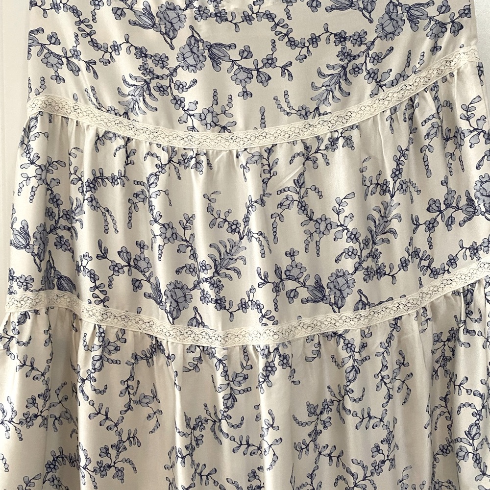 LITTLE JOE by GAIL ELLIOT Silk Maxi Skirt sized Small - Picture 5 of 9